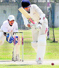 A match in progress at DAV School, Sector 8, Chandigarh, on Saturday