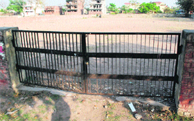 A view of the land for a community centre lying vacant at Sector 12-A of Panchkula.