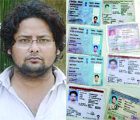 The accused and forged pancards.