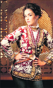 A model in a Parsi Ghara jacket