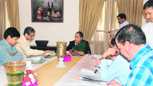 Governor Margaret Alva reviews the working of jails at a meeting in Dehradun on Monday. 