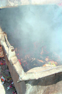 Defying norms, collectors set garbage on fire in Amritsar on Tuesday.