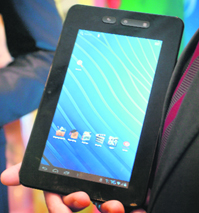 Cellphone maker Micromax on Tuesday forayed into the burgeoning tablet PC market by launching its 7-inch FunBook at a press conference in New Delhi on Tuesday. The Android 4.0.3 Ice Cream Sandwich OS device, priced at Rs 6,499 and targeted specially at the education sector, will be manufactured in India. It has a 1.22 GHz processor and 4 GB internal memory, expandable up to 32GB and will come bundled with Tata Photon plus.