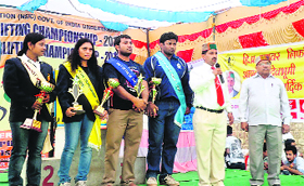 Winners of the National Federation Cup Powerlifting Championship - 2012 at Rait near Kangra.