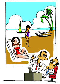 The Boss has rejected your LTC request to visit Goa, but has got this wallpaper fixed behind your seat to keep you in good humour.