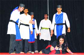 Students and doctors of the CMCH perform during an Easter programme at Lady Willington Hall in Ludhiana