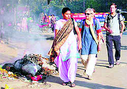 Participants in the Heritage Walk in Amritsar