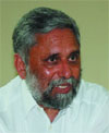 Dr Pritam Singh speaks to The Tribune at the Central University of Punjab in Bathinda on Wednesday. 