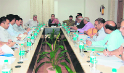 Governor Margaret Alva at a meeting of Vice-Chancellors of state universities in Dehradun