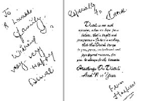 Harpreet was close to Kamaljits family as well, as this greeting card shows
