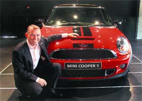 Andreas Schaaf, President of BMW Group India, poses at the launch of India's first exclusive MINI outlet in Mumbai on Thursday