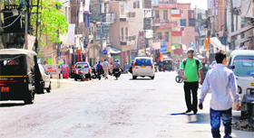 A view of the Kalka market, which earlier used to witness traffic jams.