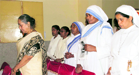 Uttarakhand Governor Margaret Alva at a prayer meeting held in Dehradun on Good Friday.