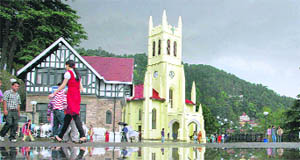 A view of the Ridge in Shimla.