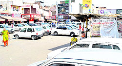 The car parking lot of the AC Market in Patiala