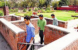 A majority of the visually challenged find it difficult to enter the park through the revolving gate in Sector 26