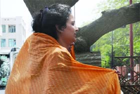 Delhiites looked for cover as the temperature went up to 36.6 degrees on Sunday