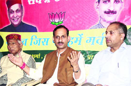 BJP state chief Satpal Satti in Mandi on Sunday