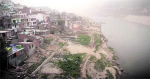 A view of the bank on the Tawi in Jammu