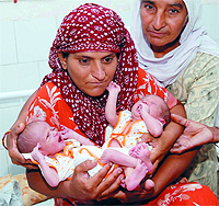 A woman, from Gehri Bhagi village, gave birth to twins through C-section at the Government Women and Child Hospital in Bathinda