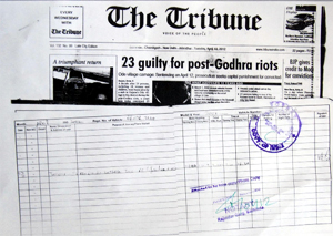 A page from the log book of the BSNL taken on Tuesday that does not have entries marked for April 7
