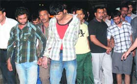 The accused being taken for a medical examination at the GMSH, Sector 16, Chandigarh, on Tuesday