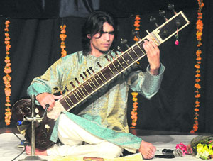 Ashok Kumar performs at Pracheen Kala Kendra in Chandigarh on Wednesday.