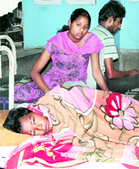 Pita, who was rescued from Jandiala, lies in the Orthopaedic Ward of the Civil Hospital in Jalandhar.