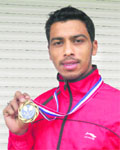Sanjeev Kumar, who won a bronze medal in the recently held French International Para-Badminton Championship at Rodez in France.