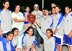The team of Welham Girls School that won the District Junior Basketball Championship for Girls in Dehradun on Saturday
