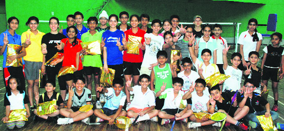 Winners and participants of the Panchkula District Ranking Tournament pose with their awards at Tau Devi Lal Stadium in Sector 3, Panchkula