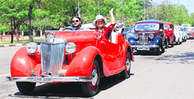 A vintage car rally that was flaged off from Chandigarh on Sunday.