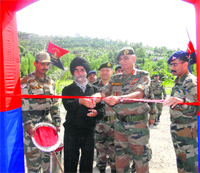 The photo exhibition being inaugurated. 
