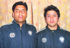 Rashid Ahmad (left) and Ujjwal Gupta, who have been selected for the South Asian Fencing Championship. 