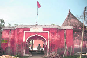The Ranbireshwar Temple at Suchetgarh village, which is being renovated by the Tourism Department.