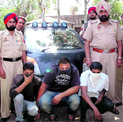 The accused in the police custody in Amritsar on Tuesday.