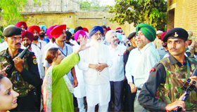 Chief Minister Parkash Singh Badal visits Gobindgarh Fort in Amritsar on Tuesday.
