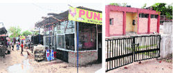 A view of the meat market at the Industrial Area, Phase I; and (right) a slaughterhouse, which is still to be opened, at Panchkula.