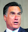 Republican presidential hopeful Mitt Romney at the Tri-State Tax Day Tea Summit in Philadelphia.