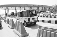 Toll Plaza on Panchkula-Parwanoo highway at Chandimandir, Panchkula.