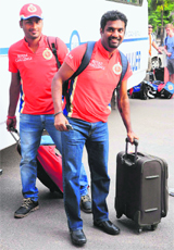 Muthiah Muralitharan at Hotel Shivalikview hotel in Chandigarh. 