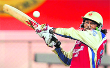 A girl, Tia Bhatia, was injured after one of the Jamaican openers sixes hit her during the match.