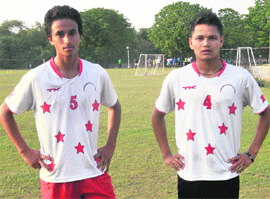 Simran and Nishu at the Chandigarh Football Academy. 