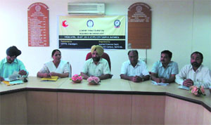 Experts during the short-term course on research methodology held at the Punjab Technical University Giani Zail Singh campus in Bathinda on Friday.