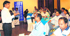 Suresh M Semwal at a workshop organised by the Uttarakhand State Council of the Confederation of Indian Industry (CII) at Rudrapur
