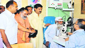An eye clinic being held at Ranipur area of Haridwar. 