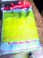 An expired packet of chari seeds procured from a sale depot of the Agriculture Department in Hamirpur