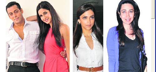 no thanks: Salman Khan and Katrina Kaif, Deepika Padukone, Karisma Kapoor
