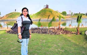 Woman with a green thumb: Seema Batish Sharma Photo: Pradeep Tewari