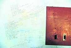 Scribbles on the wall of a college.